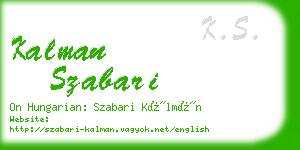 kalman szabari business card